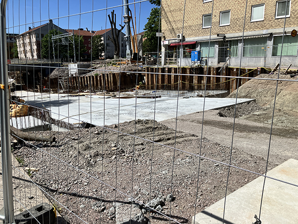 St Olofsgatan vid tunneln in the making den 26 juni 2026