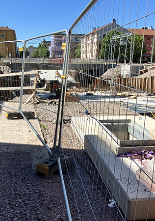 Tunnelbygget St Olofsgatan vänster 12 juni 2026