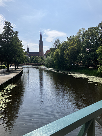 Fyrisån o domkyrkotornen från Haglunds bro