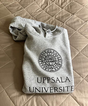 Grå hoodie Uppsala universitet