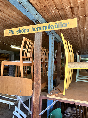 Köksstolar o skylt För sköna hemmakvällar Gryttby