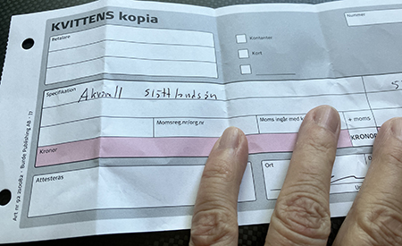 Kvitto akvarell Slättlandsån av Joachim Ekström