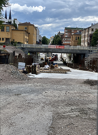 Tunnelbygget St Olof rakt fram 10 juli 2026