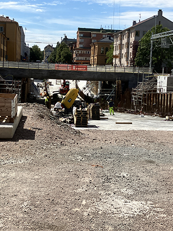 Tunnelbygget St Olof rakt fram den 24 juli 2026