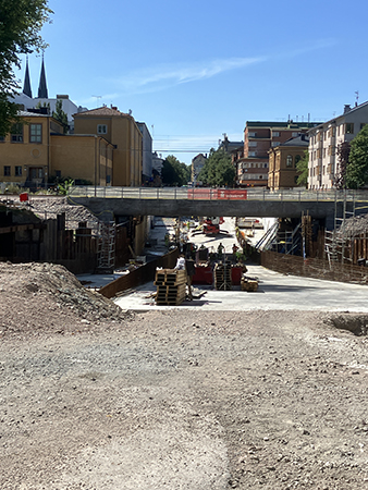 Tunnelbygget St Olof rakt fram den 31 juli 2026