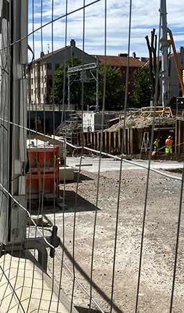 Tunnelbygget St Olof vä sida den 24 juli 2026