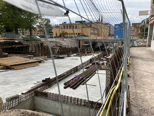 Tunnelbygget St Olofsgatan hö sida den 28 aug 2026