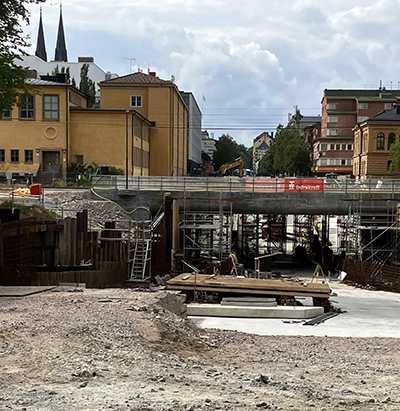 Tunnelbygget St Olofsgatan rakt fram den 28 aug 2026