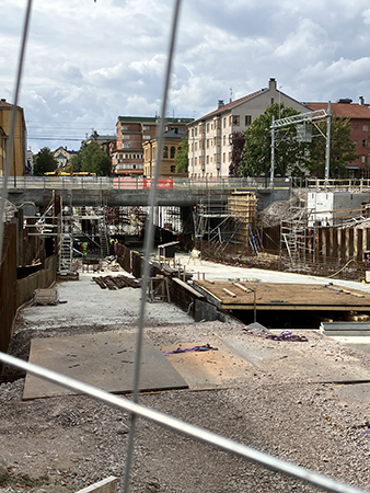 Tunnelbygget St Olofsgatan vä sida den 28 aug 2026