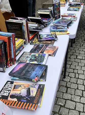 Bokbord på gågatan Kulturnatten 2026