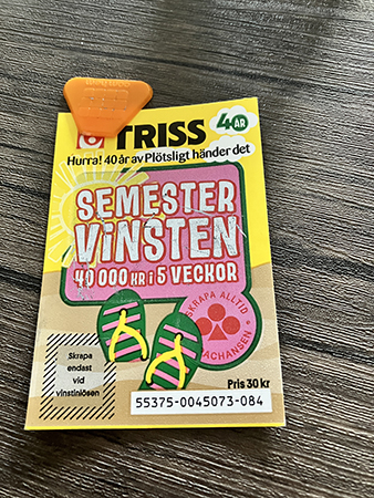 Den sista födelsedagstrisslotten från Annas snälla mamma