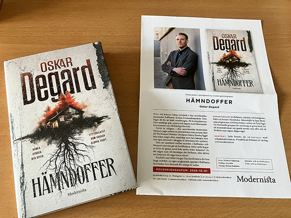 Oskar Degards bok Hämndoffer för recension