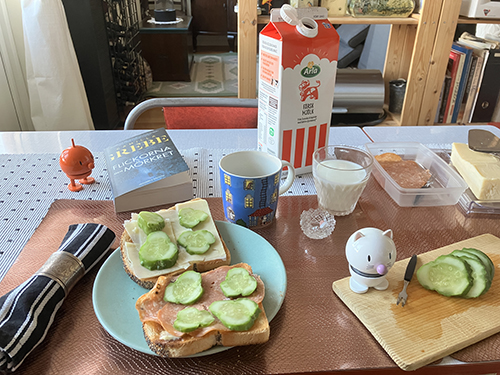 Rostade mackor med ost o kalkonsalami o saltgurka Hopptisarna o Flickorna och mörkret Rostade mackor med ost o kalkonsalami o saltgurka Hopptisarna o Flickorna och mörkret
