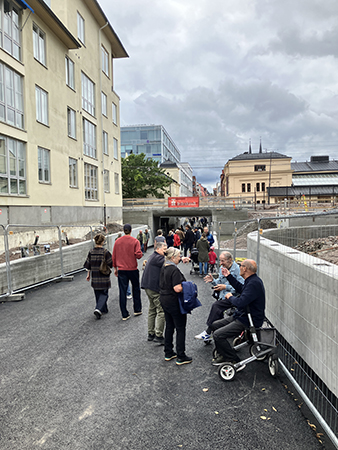 St Perstunneln ner mot stan öppen för en dag på Kulturnatten 2026