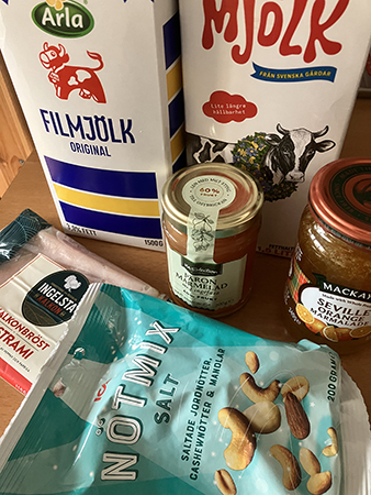 Fil mjölk marmelad kalkonpålägg nötter Fil mjölk marmelad kalkonpålägg nötter