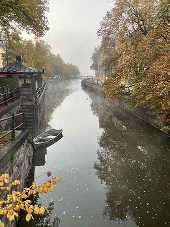 Fyrisån från Nybron höstmorgon