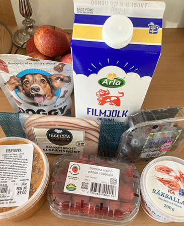 Hundgodis fil pålägg soppa bär räksallad Hundgodis fil pålägg soppa bär räksallad