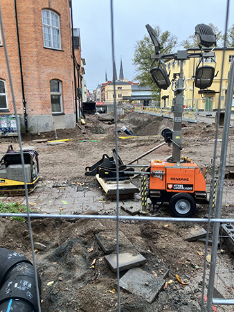 Korsningen St Per Storgatan vid järnvägstunneln St Per