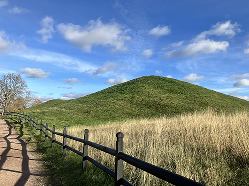 Kungshög och staket Gamla Uppsala höst