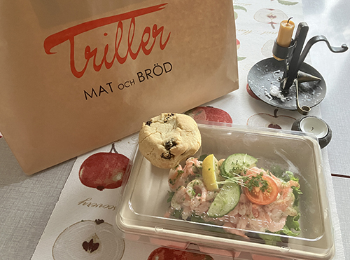 Räkmacka och russintopp från Triller