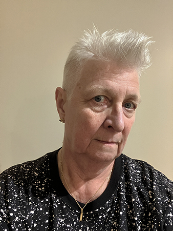 Selfie nyklippt med uppblåst kalufs okt 2026