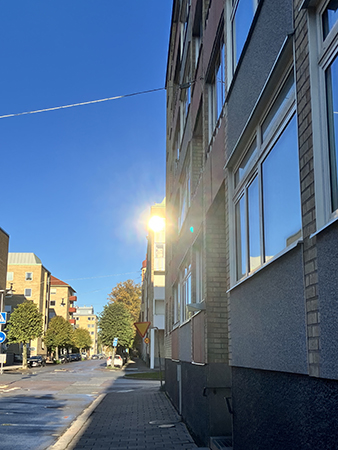 Soligt på Storgatan höst