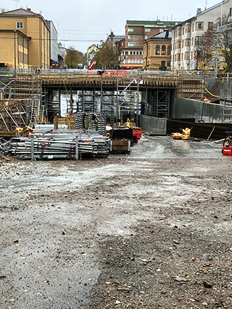 Tunnelbygget St Olof rakt fram den 23 okt 2026