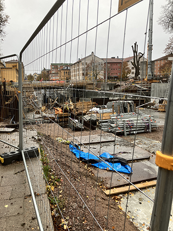 Tunnelbygget vid St Olof vä sida den 23 okt 2026
